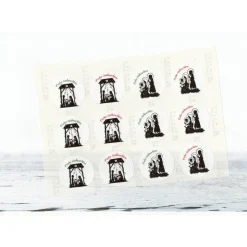 Adventskalenderzahlen|bunt-mixx-DESIGN 12 Sticker Scherenschnitt Frohe Weihnachten, weiss Aufkleber Weihnachtsgeschenk verpacken, made by BuntMixxDESIGN