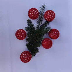 Baumschmuck|Hexenmasche 6 umhäkelte Weihnachtsbaumkugeln
