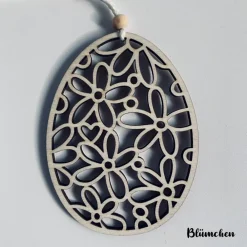 Best 7 verschiedene Eieranhänger aus Holz, Holzeier als Dekoration oder Geschenk zu Ostern, filigrane gelaserte Eier Ostereier