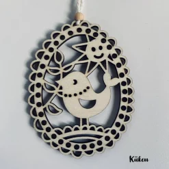 Best 7 verschiedene Eieranhänger aus Holz, Holzeier als Dekoration oder Geschenk zu Ostern, filigrane gelaserte Eier Ostereier