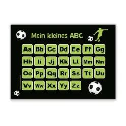 Outlet ABC Lernposter | Fußballspieler grün Kinder Einschulung