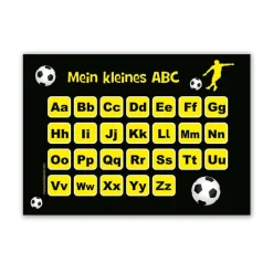 Clearance ABC Lernposter | Fußballspieler gelb Kinder Einschulung
