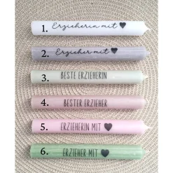 Abschiedsgeschenk Kindergarten KITA Erzieherin mit Herz Geschenkset Dankeschön Häuser / Lichthäuser Kerzenhalter Stern K Kinder Danksagungskarten