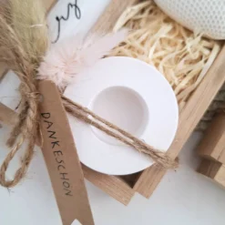 Danksagungskarten|Suanda Living Abschiedsgeschenk Kindergarten KITA Erzieherin mit Herz Dekoherz Kerzenhalter rund Geschenkset Dankeschön Kerzenset
