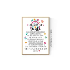 Clearance Abschiedsgeschenk Kindergarten Kita Team Erzieherin Geschenk Danke personalisiert mit Namen Kinder Danksagungskarten