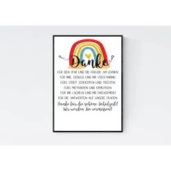 Outlet Abschiedsgeschenk Lehrerin Lehrer Grundschule Geschenk zum Abschied Regenbogen rot Kinder Danksagungskarten