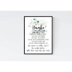 Sale Abschiedsgeschenk TEAM Abschied vom Team Kollegen Poster Druck Eukalyptus Danksagungskarten