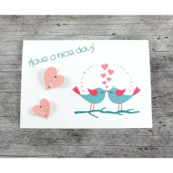 ABVERKAUF /// Klappkarte **Vogelhochzeit** von Glückwunschkarte Valentinstag Hochzeitstag Valentinstagskarten