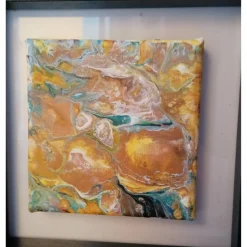 Best Acryl pouring art 2er-Set gerahmt Geschenke