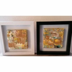 Best Acryl pouring art 2er-Set gerahmt Geschenke