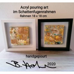 Best Acryl pouring art 2er-Set gerahmt Geschenke