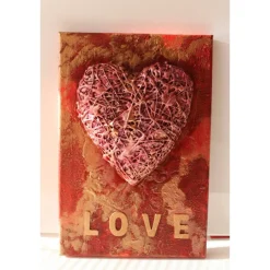 Sale Acrylbild  Herzbild LOVE Geschenk zu Valentinstag Muttertag Acrylbild Collage Bild auf einem Keilrahmen Valentinstagsgeschenke
