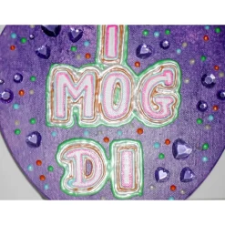 Best Acrylbild I MOG DI Herzbild zum Valentinstag Muttertag Collage Bild auf herzförmigem Keilrahmen Valentinstagsgeschenke