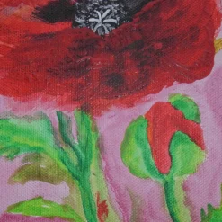 Clearance Acrylbild MOHNBLUME Acrylmalerei Gemälde auf einem kleinen Keilrahmen Mohnblume Blütenbild Blumenbild Kunst