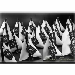 Adventskalender|Blinni-Fashion Adventkalender PURIST mit gestickten Zahlen, 24 Pyramiden Säckchen für Kinder und Erwachsene, Weihnachten, Advent
