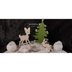 Adventsgesteck Winterwald Teelichthalter Adventskränze