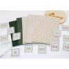 Adventskalender / Säckchen zum Befüllen / Stoffsäckchen mit Zahlen dunkelgrün beige Adventskalender