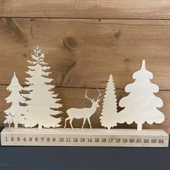 Adventskalender|Werkstatt am See Adventskalender aus Holz mit Waldszene – Skandinavisches Design zum Selbstgestalten