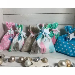 Adventskalender Feder Kalender Advent selber befüllen Säckchen Baumwolle Tüten Tasche Türchen Weihnachten Adventskalender