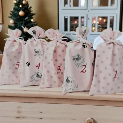 Adventskalender|Afrosteff Adventskalender für Tiere, 24 Adventskalender Säckchen zum befüllen