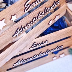 Adventskalender|Zauberhaft & Wunderbar Adventskalender personalisiert | Adventskalender Kinder | Holzkiste  Weihnachten | Geschenke für Kinder | Adventskiste