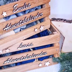 Adventskalender|Zauberhaft & Wunderbar Adventskalender personalisiert | Adventskalender Kinder | Holzkiste  Weihnachten | Geschenke für Kinder | Adventskiste