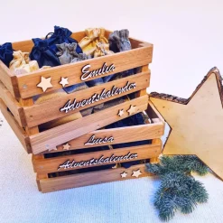 Adventskalender|Zauberhaft & Wunderbar Adventskalender personalisiert | Adventskalender Kinder | Holzkiste  Weihnachten | Geschenke für Kinder | Adventskiste