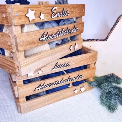 Adventskalender|Zauberhaft & Wunderbar Adventskalender personalisiert | Adventskalender Kinder | Holzkiste  Weihnachten | Geschenke für Kinder | Adventskiste