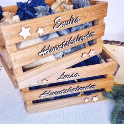 Adventskalender|Zauberhaft & Wunderbar Adventskalender personalisiert | Adventskalender Kinder | Holzkiste  Weihnachten | Geschenke für Kinder | Adventskiste
