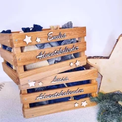 Adventskalender|Zauberhaft & Wunderbar Adventskalender personalisiert | Adventskalender Kinder | Holzkiste  Weihnachten | Geschenke für Kinder | Adventskiste