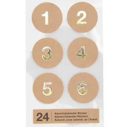 New Adventskalender Stickerzahlen aus Kraftpapier Bastelzubehör