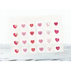 Adventskalenderzahlen|bunt-mixx-DESIGN Adventskalender Zahlen Sticker, 3cm rund, weiss Herz PINK rosa Zahlen 1-24 Aufkleber, made by BuntMixxDESIGN