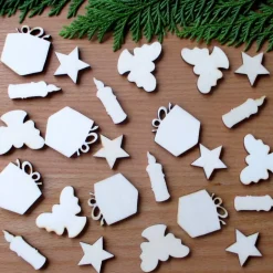 Adventskalenderzahlen|holzmeile Adventskalendermotive aus Holz "Weihnachten" Streudeko, 24-teilig