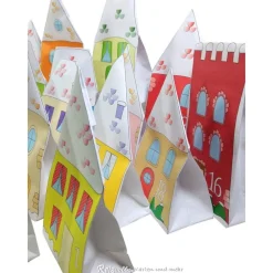 Discount Adventskalender-Tüten Winterdorf – Handgemachter Adventskalender zum Befüllen Adventskalender
