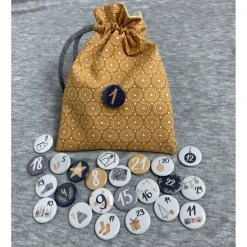 New Adventskalenderzahlen Buttons mit Sicherheitsnadel zum Befestigen Adventskalenderzahlen