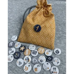 New Adventskalenderzahlen Buttons mit Sicherheitsnadel zum Befestigen Adventskalenderzahlen