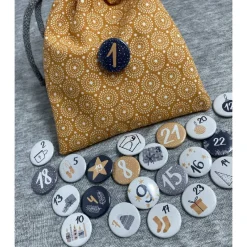 New Adventskalenderzahlen Buttons mit Sicherheitsnadel zum Befestigen Adventskalenderzahlen