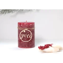 Adventskranz Zahlen|nice-4u Adventskranz Zahlen Holz 1–4 in Schreibschrift mit Sternen – handgemachte Holzzahlen, natürliche Weihnachtsdeko