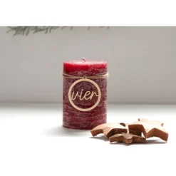 Adventskranz Zahlen Holz 1–4 in Schreibschrift – handgemachte Holzzahlen, natürliche Weihnachtsdeko Adventskranz Zahlen