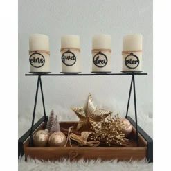 Adventskranz Zahlen|WoodenManufactureGbR Adventskranzdekoration, Kerzenschmuck Weihnachten, weihnachtliche Dekoration,Adventskranzanhänger, versch.Farben und For