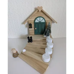Clearance Adventstreppe aus Holz – Handgefertigte Wichteltreppe mit Laterne & LED-Option Wichtelzauber