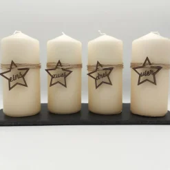 Clearance Adventszahlen 4er Satz Sterne, eins zwei drei vier, Adventskranz, Weihnachten, Dekoration, Weihnachtsdeko, Christmas Adventskranz Zahlen