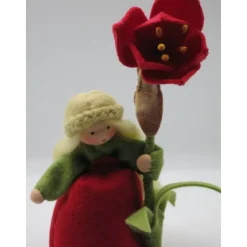Winter|Katjas Blumenkinder Amaryllis - Blumenkind - Jahreszeitentisch - Waldorf Art - Weihnachten - Winter - Art. Nr. WI2