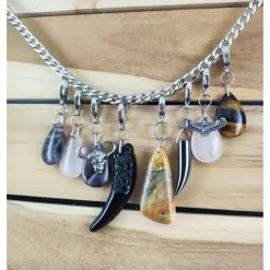Discount Anhänger für Charivari aus Edelstahl und Stein, Trachtenschmuck Trachtenschmuck