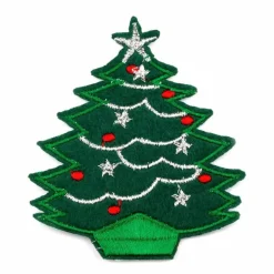 Applikationen|Majas Wollstübchen Applikation Bügelbild Tannenbaum Weihnachen 8x7 cm