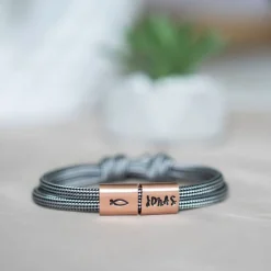 Schmuck|Miss Rose Armband personalisiert mit Gravur handgestempelt, Kommunion, Konfirmation, Firmung, Glücksbringer, Andenken