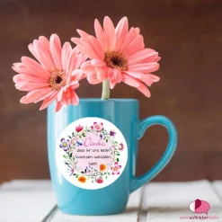 Discount Aufkleber Kindergarten Abschied | Danke, dass ihr uns beim Wachsen geholfen habt - Blumenkranz Kinder Danksagungskarten