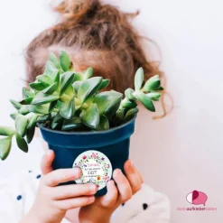 New Aufkleber Kindergarten Abschied | Danke, für die schöne Zeit im Kindergarten - Blumenkranz Kinder Danksagungskarten
