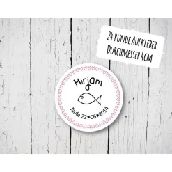 Discount Aufkleber Taufe individuell Mädchen 24 Stück Fotoalbum & Gästebuch