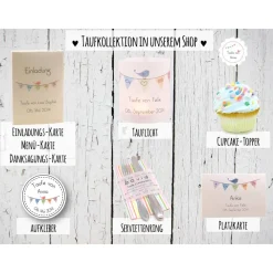 Discount Aufkleber Taufe individuell Mädchen 24 Stück Fotoalbum & Gästebuch